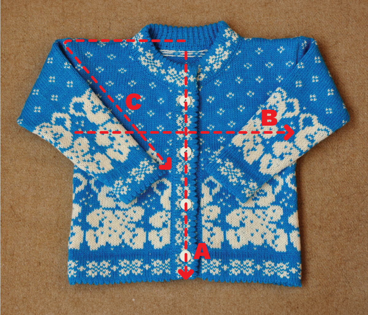 laste kampsuni mõõtmisjuhend